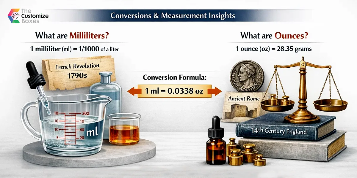 history of ounces history of milliliters