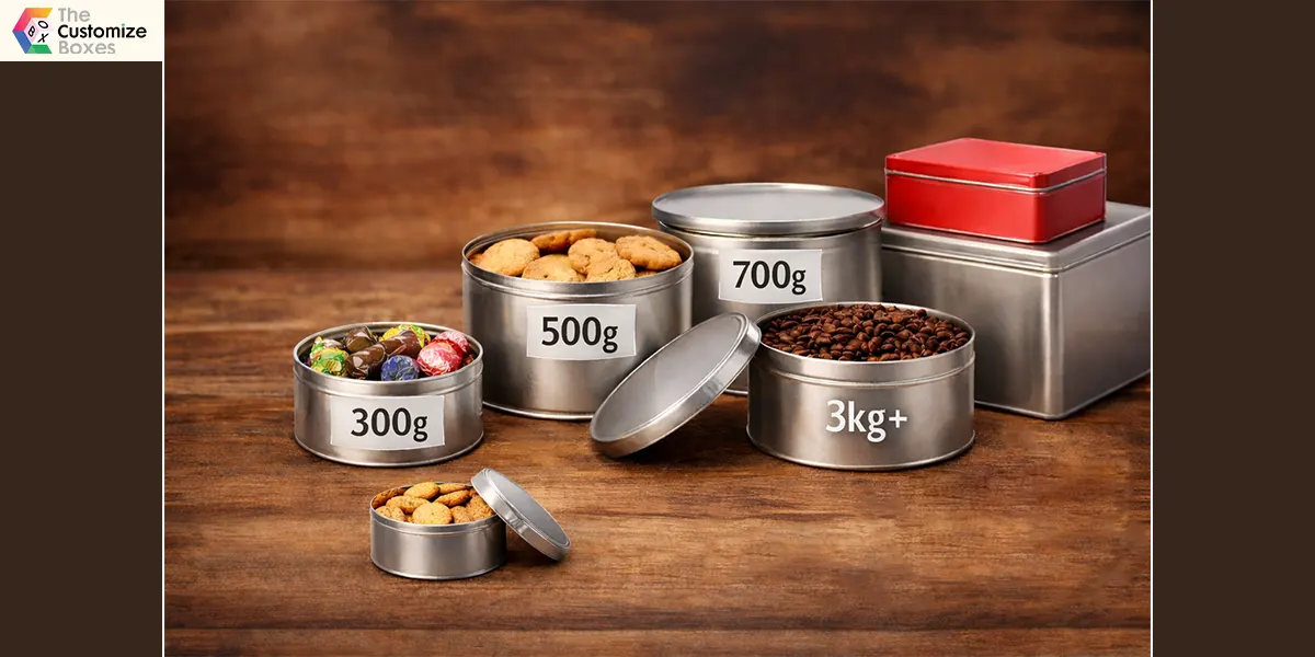 sizes of tin packaging
