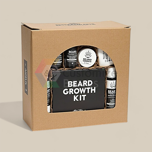 beard growth kit packaging box