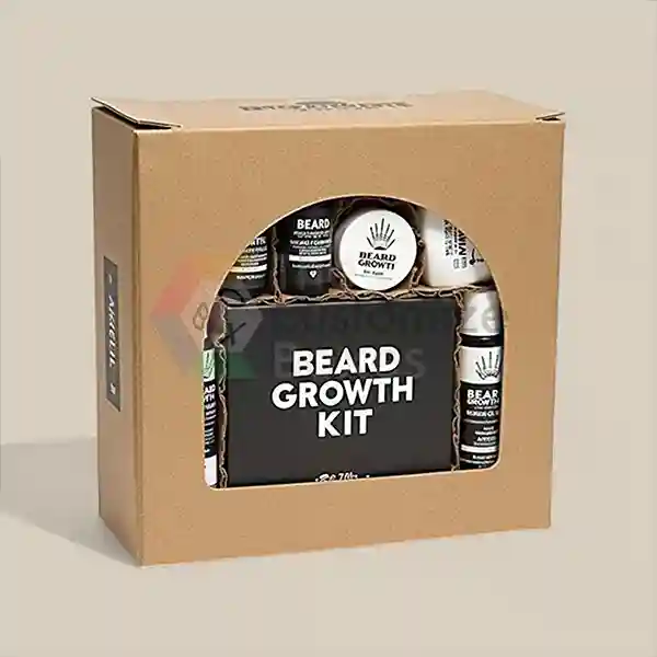 beard growth kit packaging box