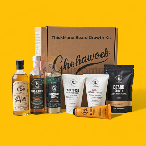 beard growth kit packaging wholesale