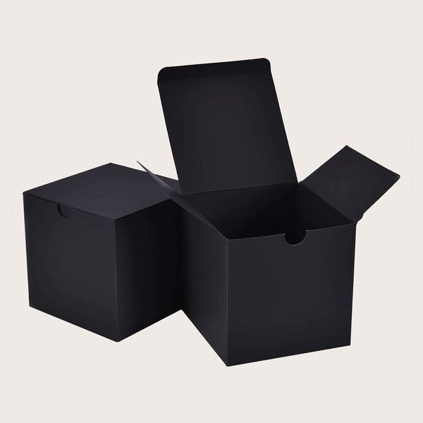 black kraft packaging boxes