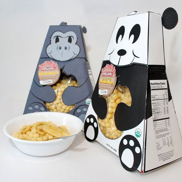 cereal with die cut packaging boxes