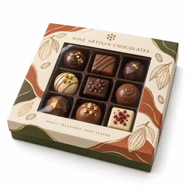 custom chocolate box with window