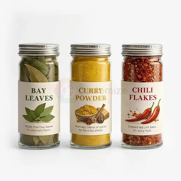 Custom Glass Spice Jars