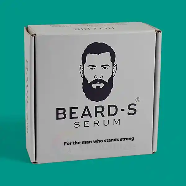 custom printed beard serum boxes