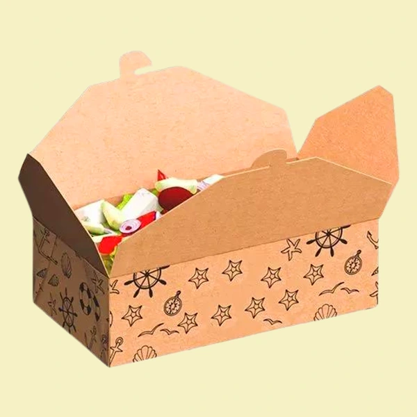 durable kraft brown take out box