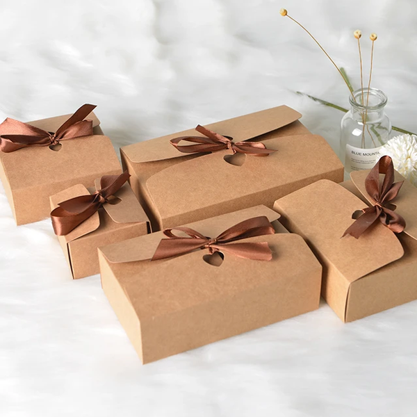 foldable kraft gift packaging boxes