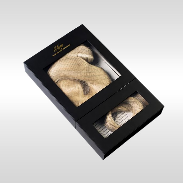hair extension packaging boxes with window