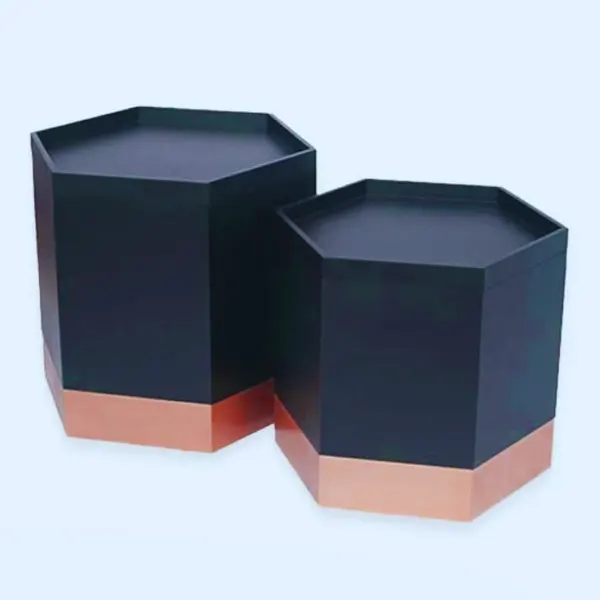 hexagon box with lid