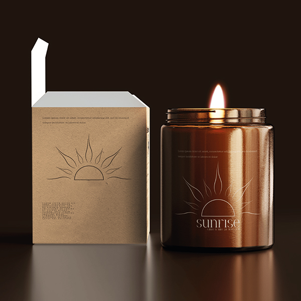 kraft candle packaging boxes