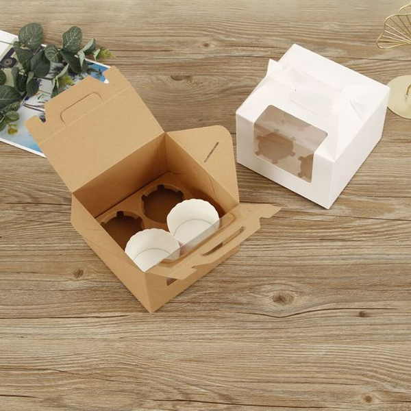 kraft cupcake boxes packaging