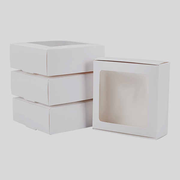kraft white packaging boxes