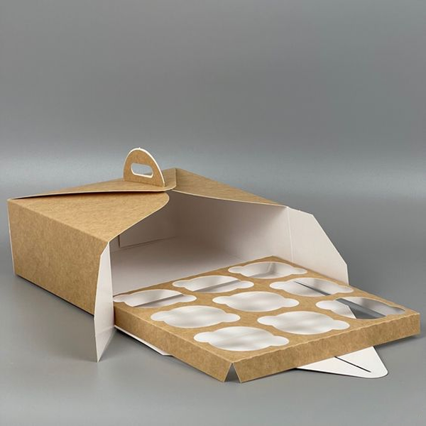 kraft with handle packaging boxes