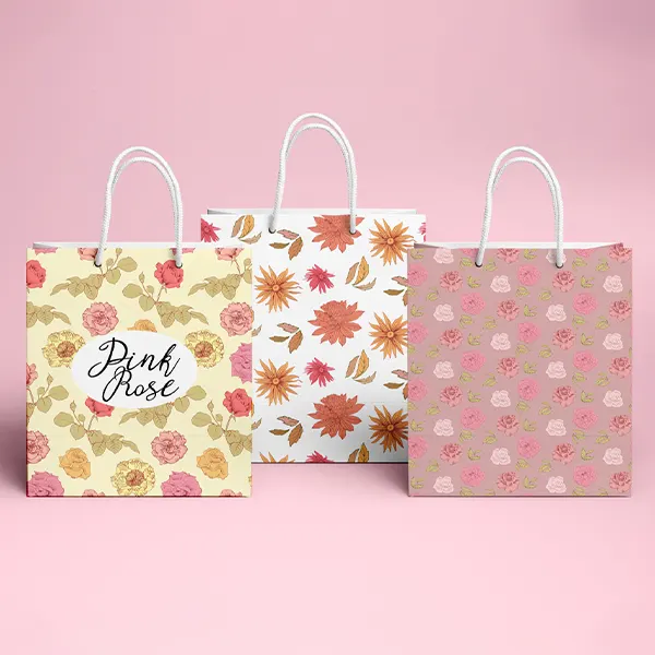 custom paper shopping bags in Bulk