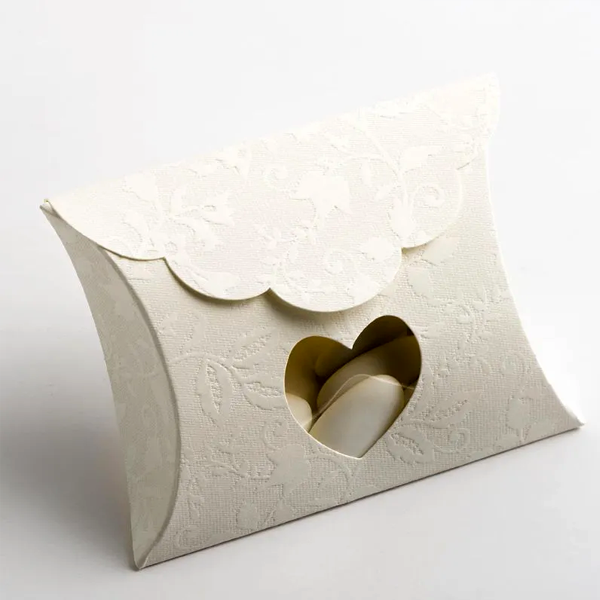 pillow boxes with die cut wholesale