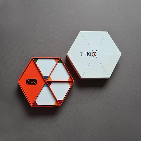 Printed Cosmetic Hexagon Boxes