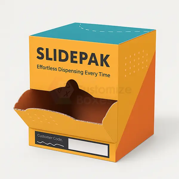 printed gravity dispenser boxes