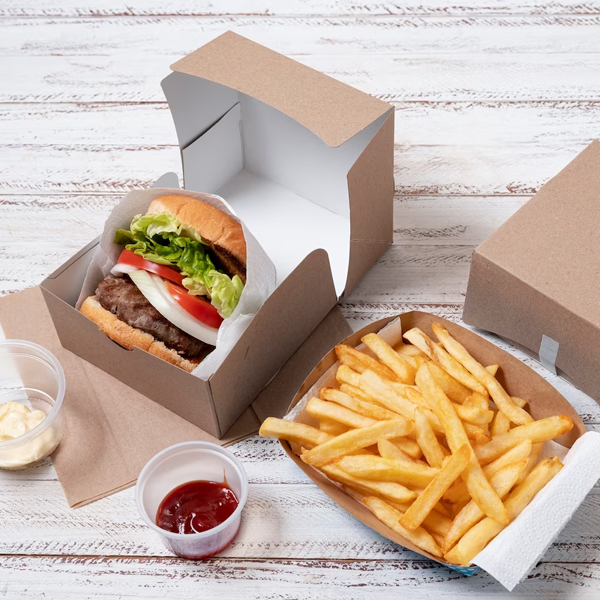 printed kraft burger boxes