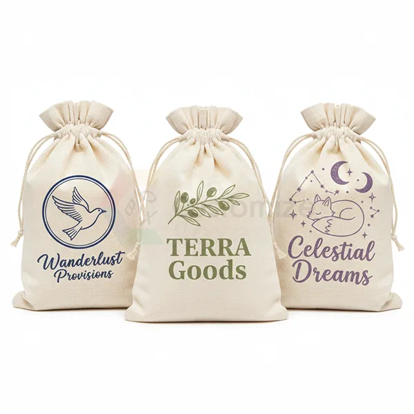 Printed Muslin Bags Bulk