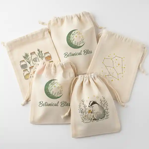 Printed Muslin Bags Wholesale