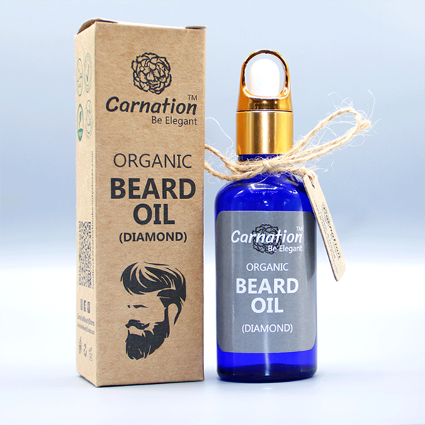 printed organic beard oil boxes