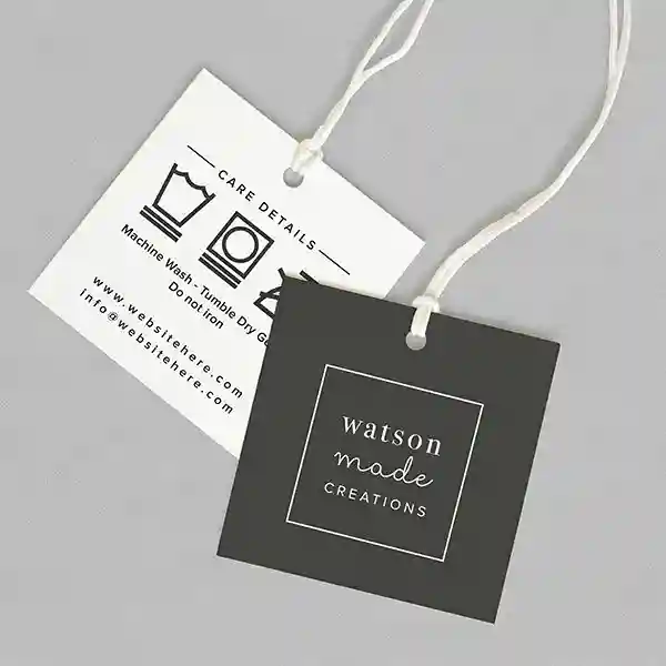 rectangular hang tags packaging