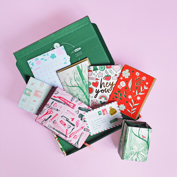 stationery subscription packaging