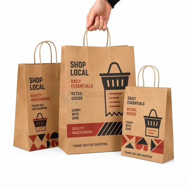 Twisted Handle Paper Bags Wholesale