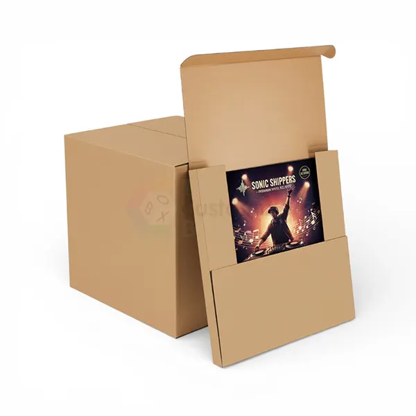 20 Pack Vinyl Record Mailers - White Corrugated Shipping Boxes For LP Records & Collectibles