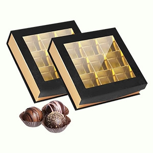 chocolate box with window