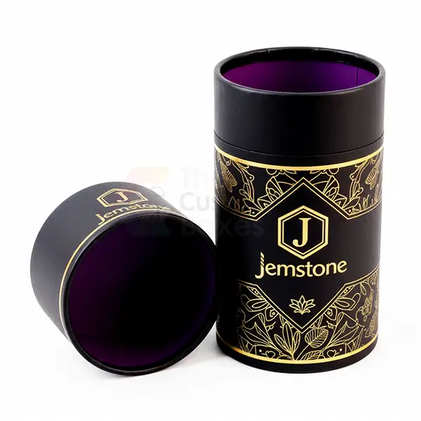 Custom Printed Black Tube Packaging