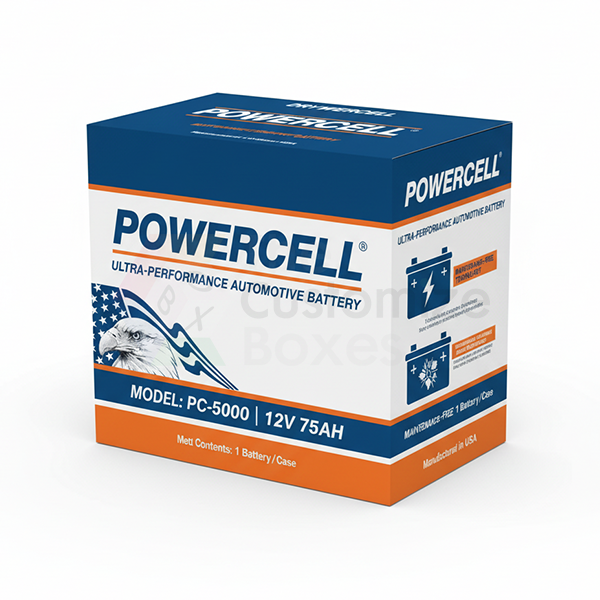 Custom Printed Car Battery Packaging