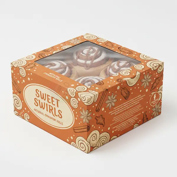 Custom Printed Cinnamon Roll Packaging