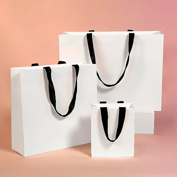 Custom white paper bags